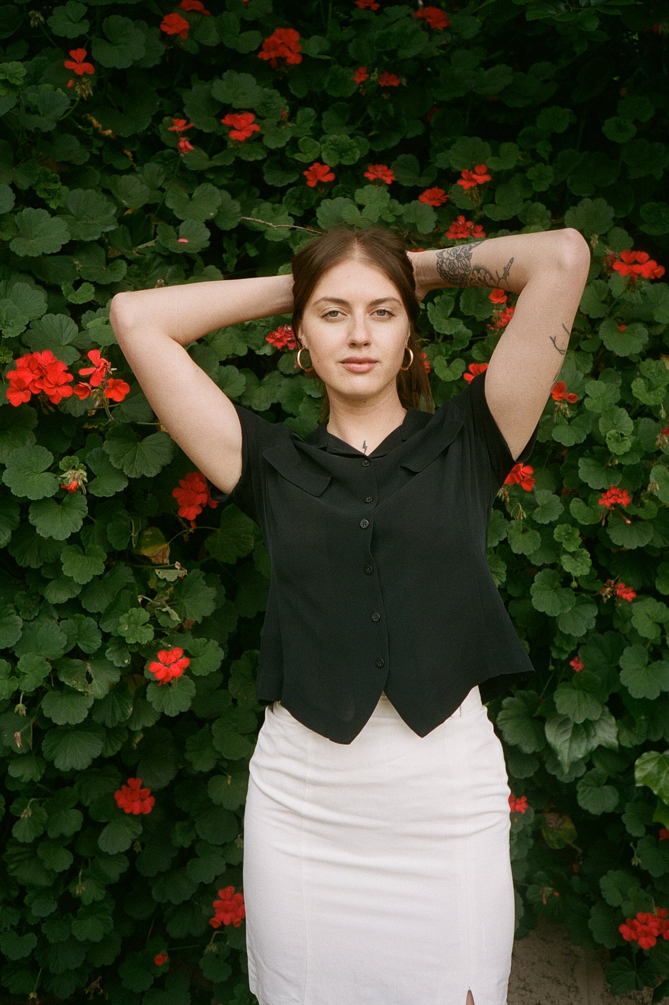 Charcoal Silk Blouse