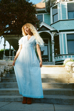 Lacy Flutter Gown