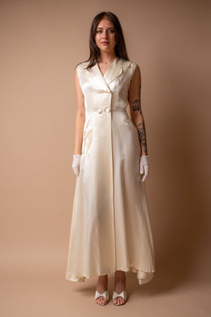 Dorothea Satin Gown - L