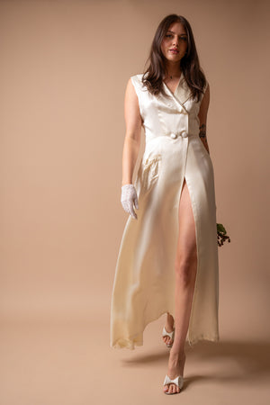 Dorothea Satin Gown - L