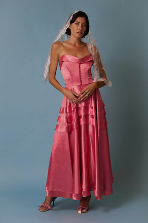 Rosewood Satin Gown - XS
