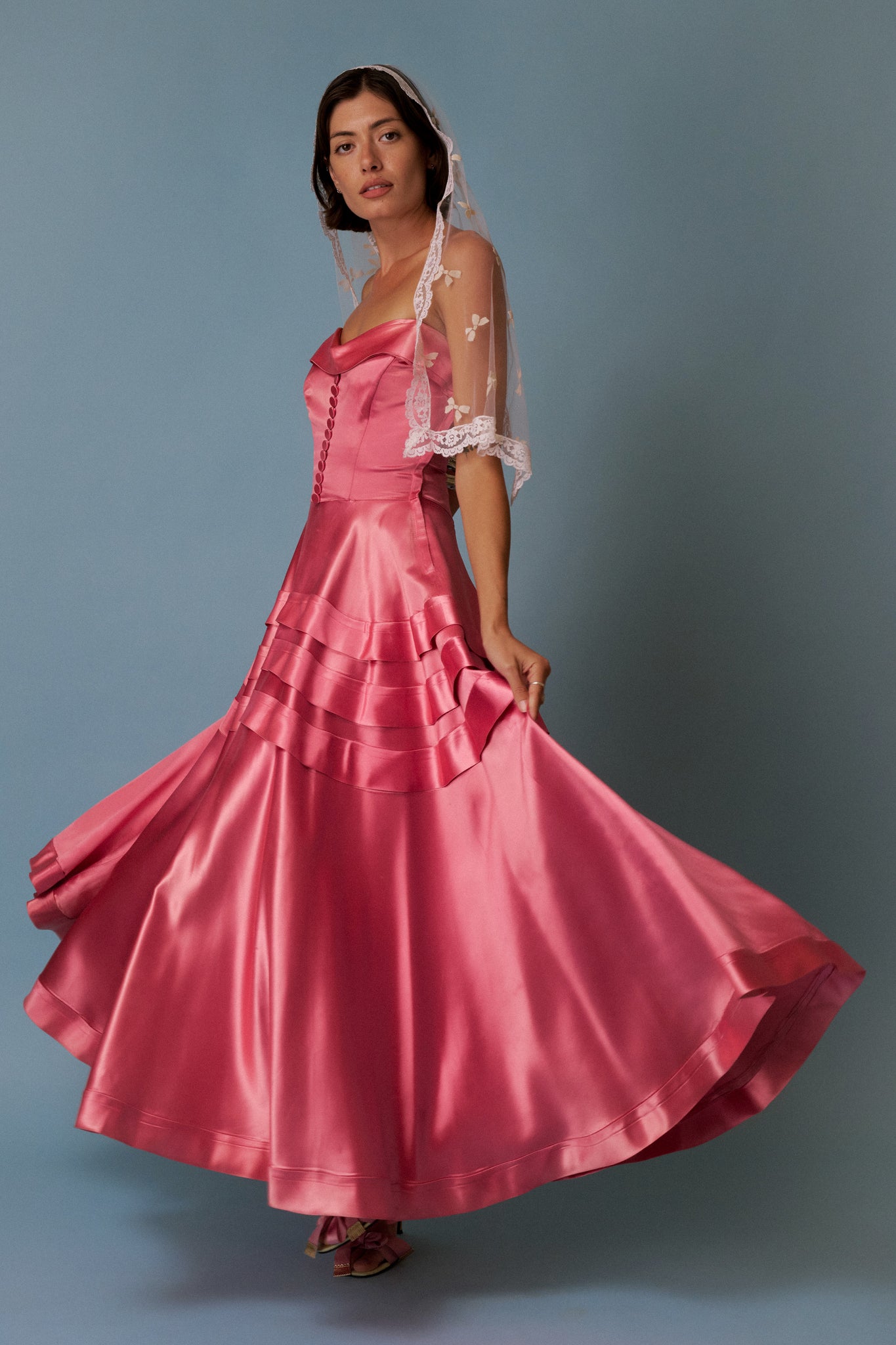 Rosewood Satin Gown - XS