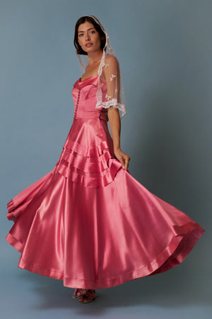Rosewood Satin Gown - XS