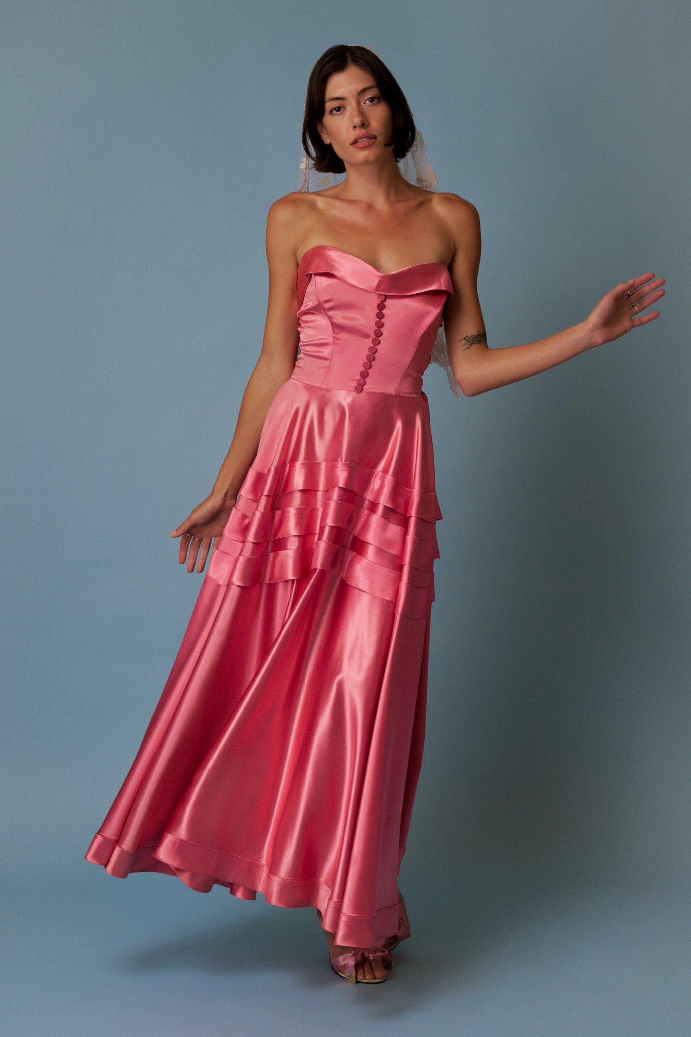 Rosewood Satin Gown - XS