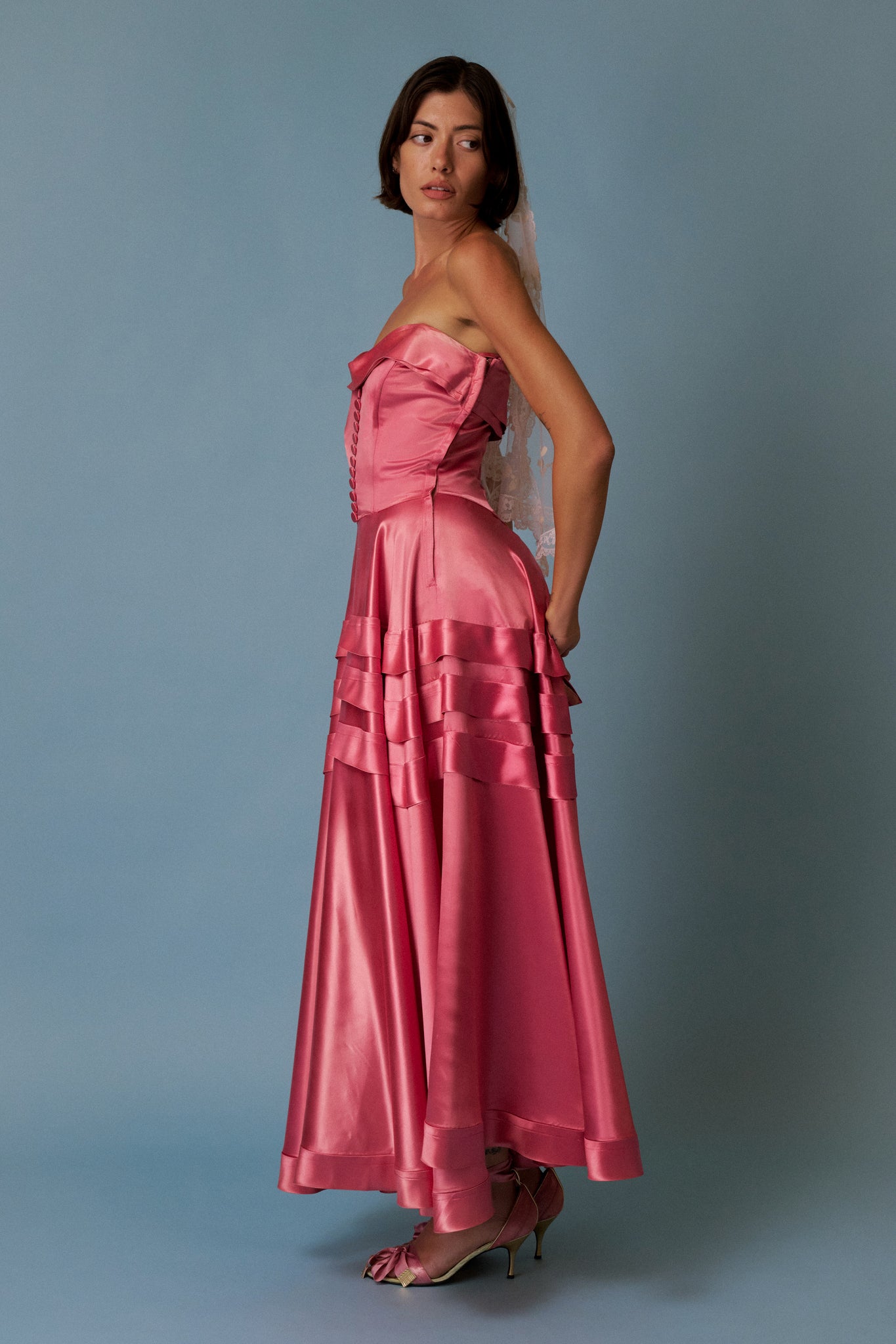 Rosewood Satin Gown - XS