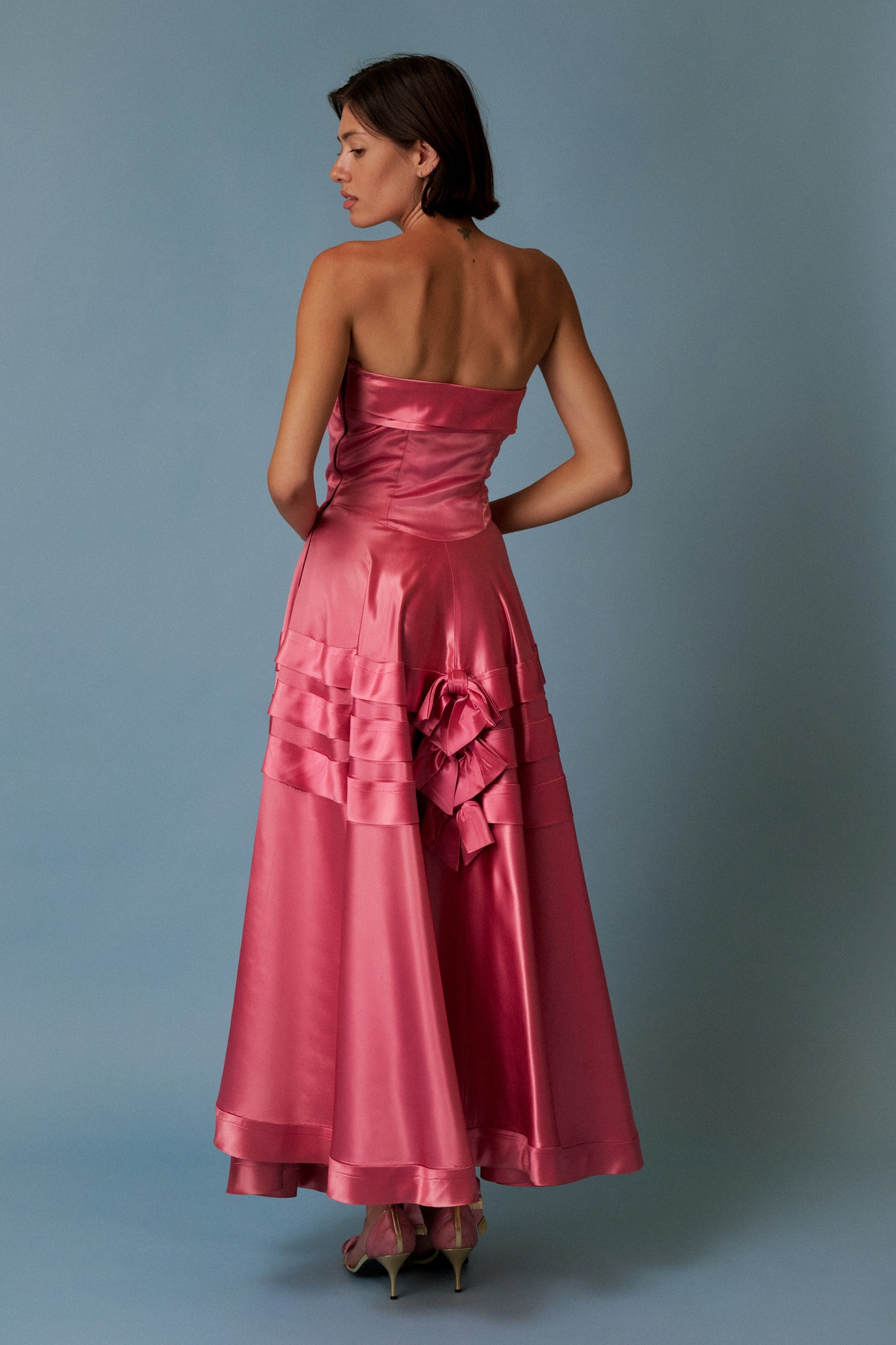 Rosewood Satin Gown - XS