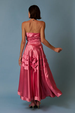 Rosewood Satin Gown - XS