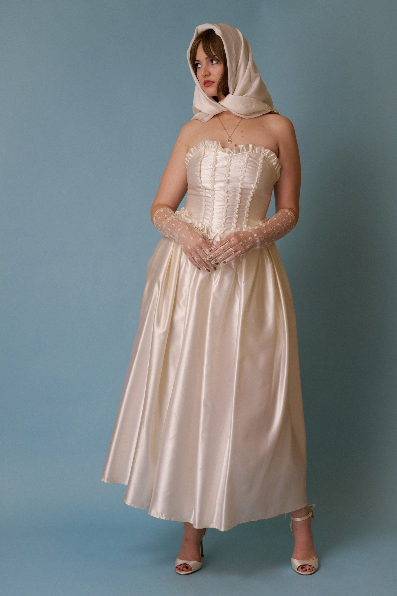 nadine satin dress Lady Black Tie - Nadine Dress - Long Satin Gown With Corset Bodice