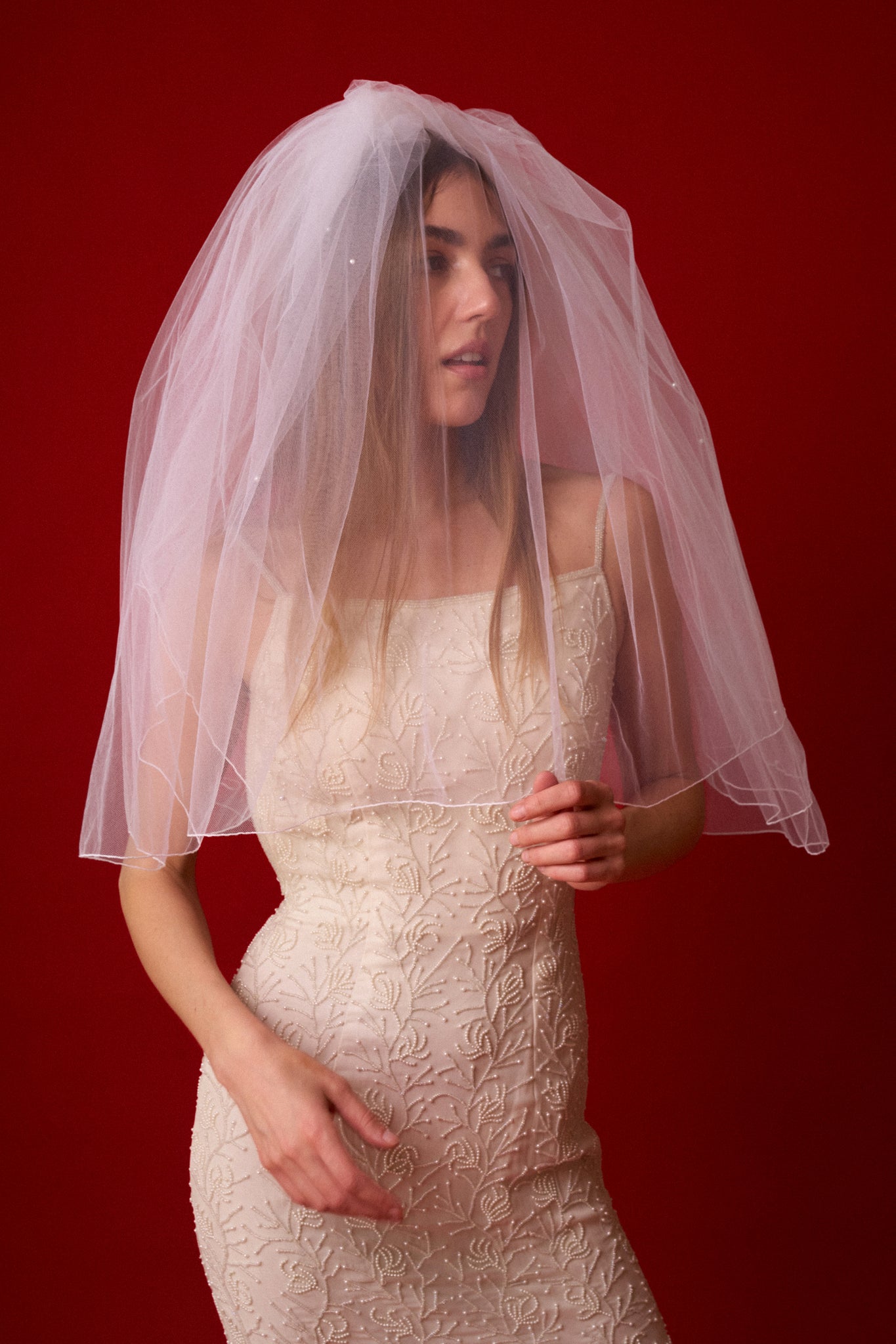 Crystal Blusher Veil