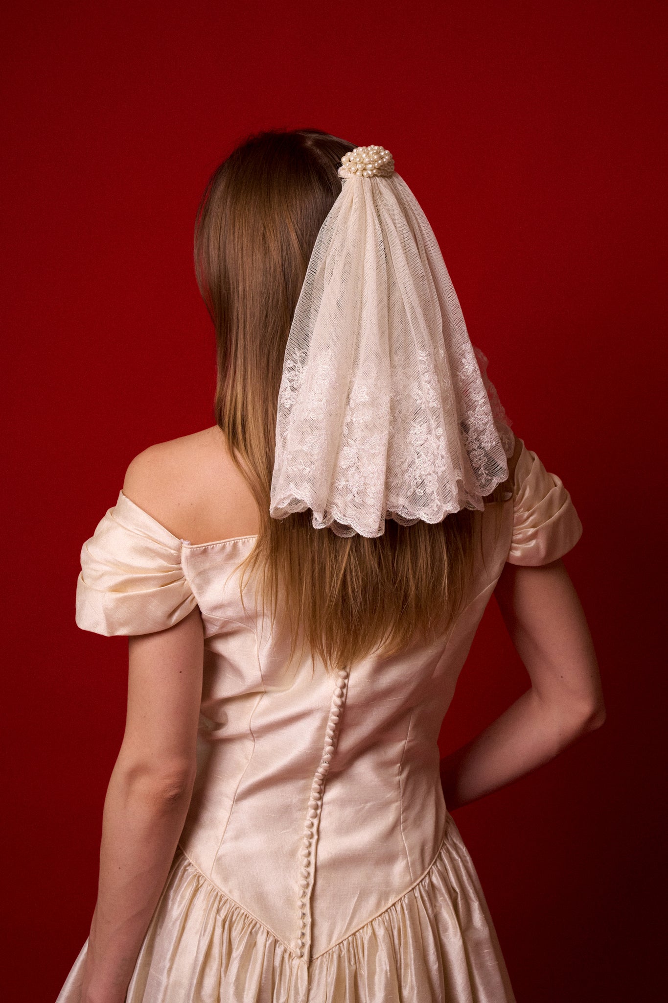 Iridescent Lace Veil
