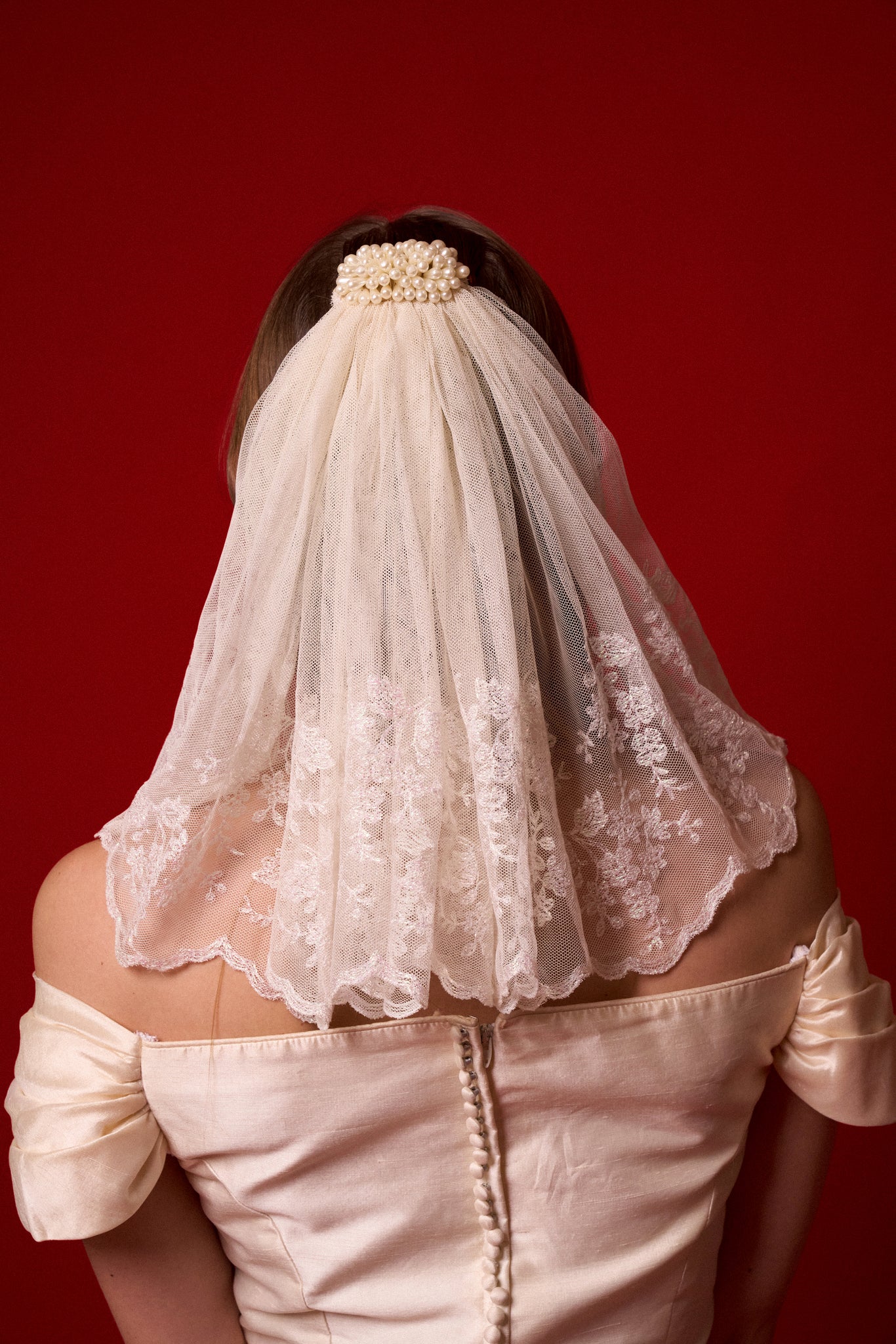Iridescent Lace Veil