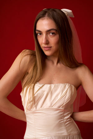 Satin Bow Veil