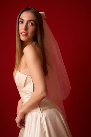 Satin Bow Veil