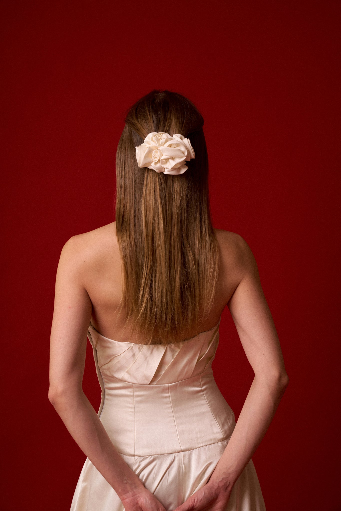 Silk Rosette Barrette