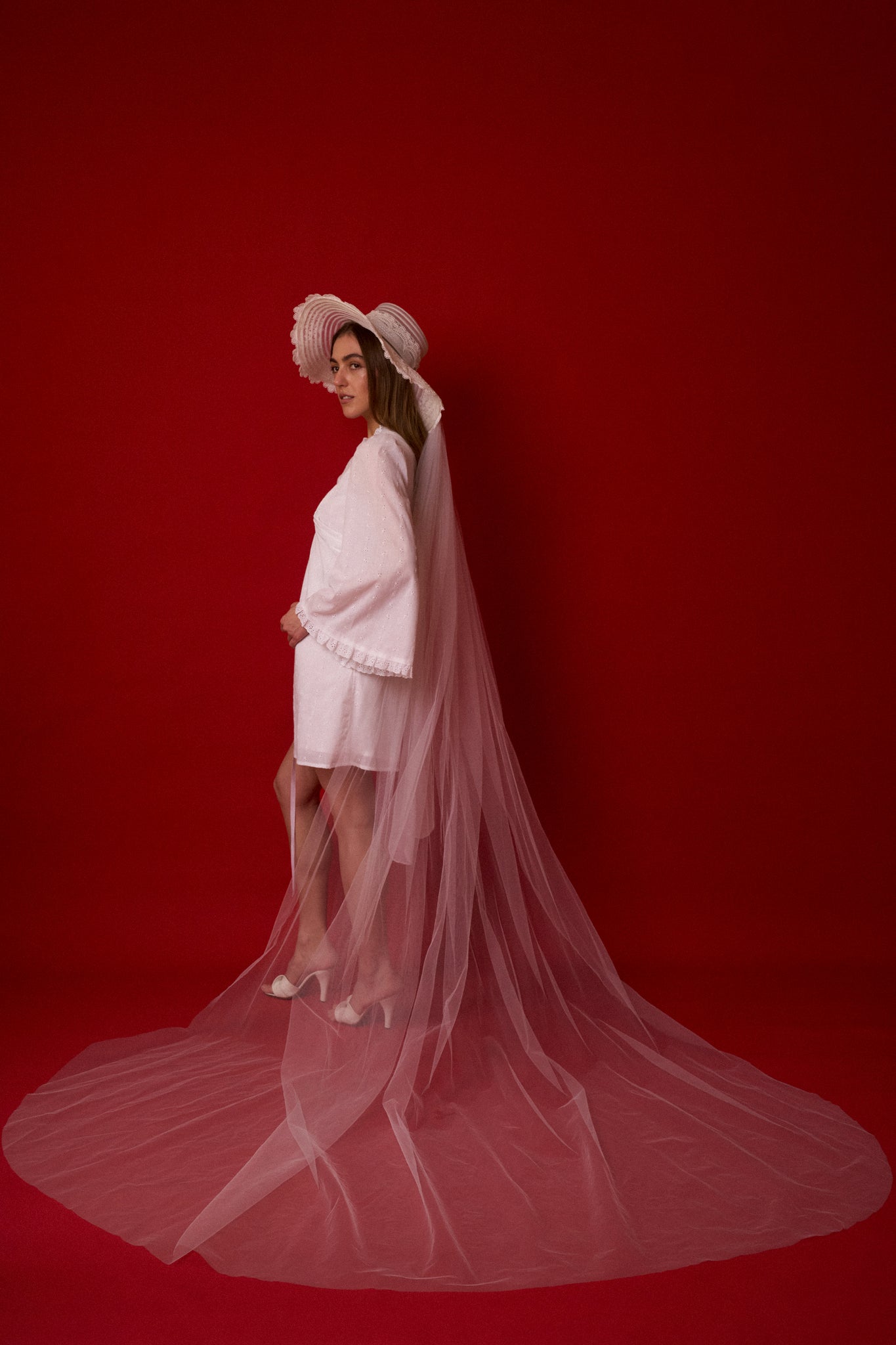 Appliqué Sunhat Veil