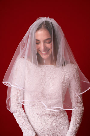 Ribbon Blusher Veil