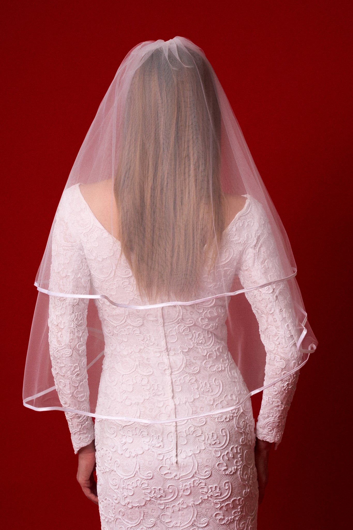 Ribbon Blusher Veil
