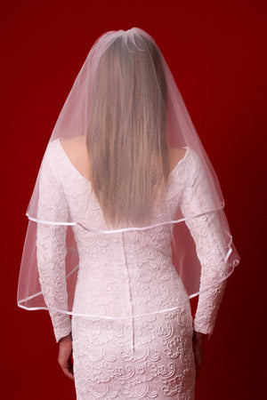 Ribbon Blusher Veil