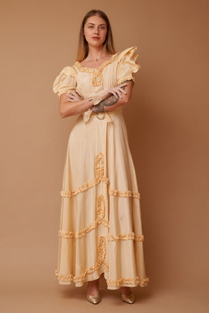Norah Ruffle Gown - M