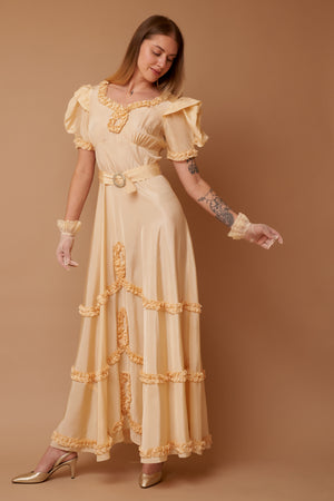 Norah Ruffle Gown - M