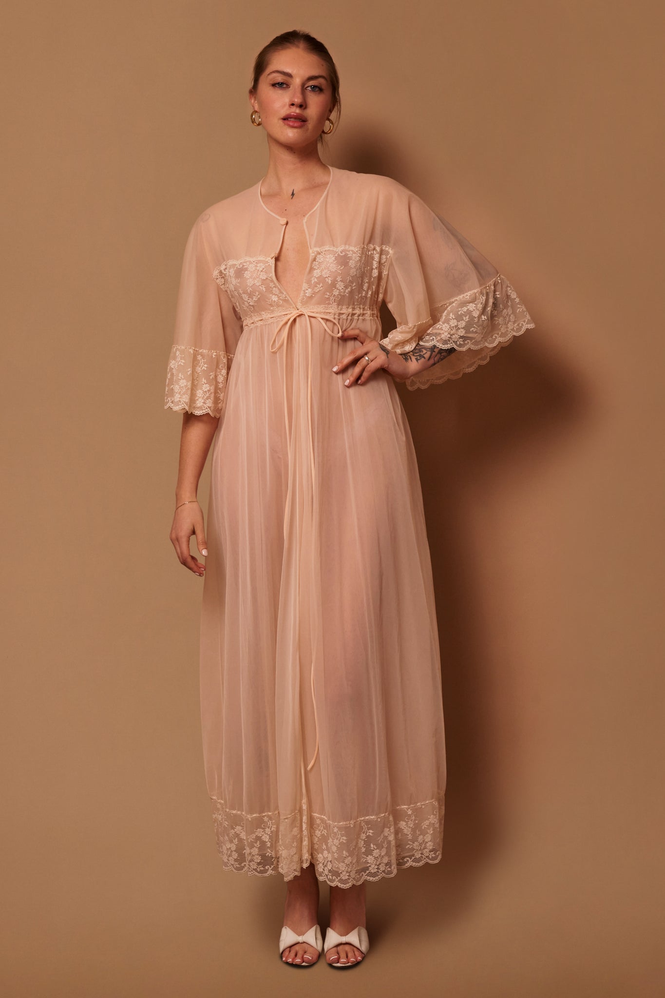 Edith Chiffon Robe - L