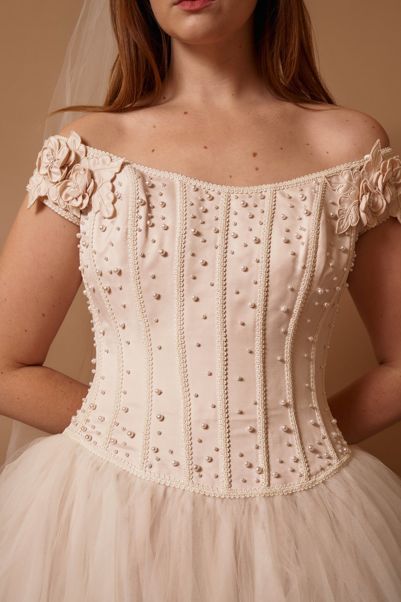 Blush Tulle Gown - M
