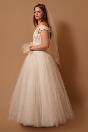 Blush Tulle Gown - M