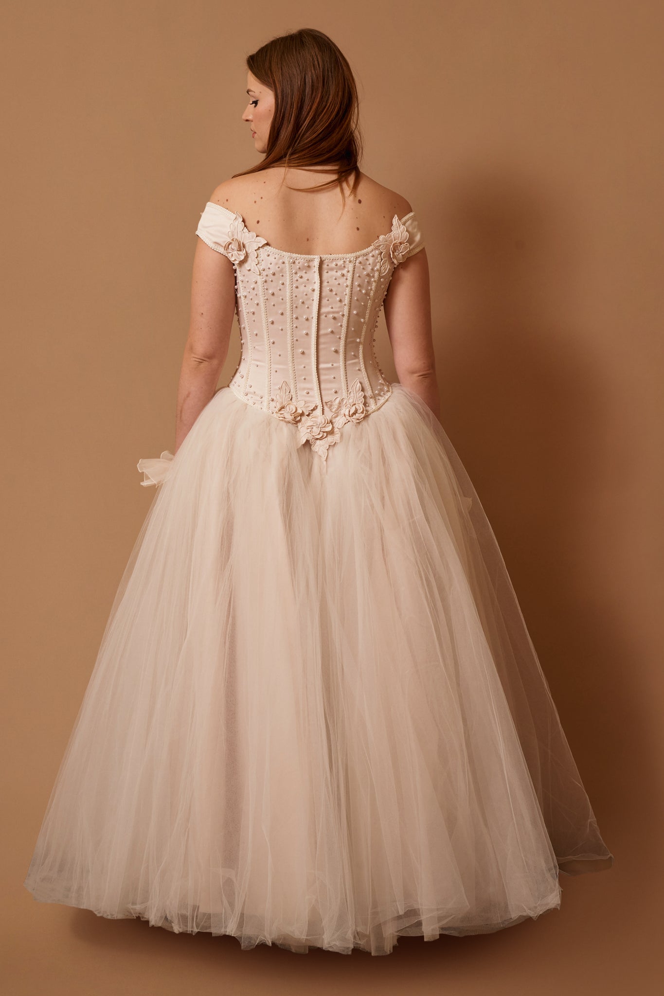 Blush Tulle Gown - M