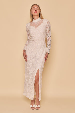 Amber Beaded Gown - L