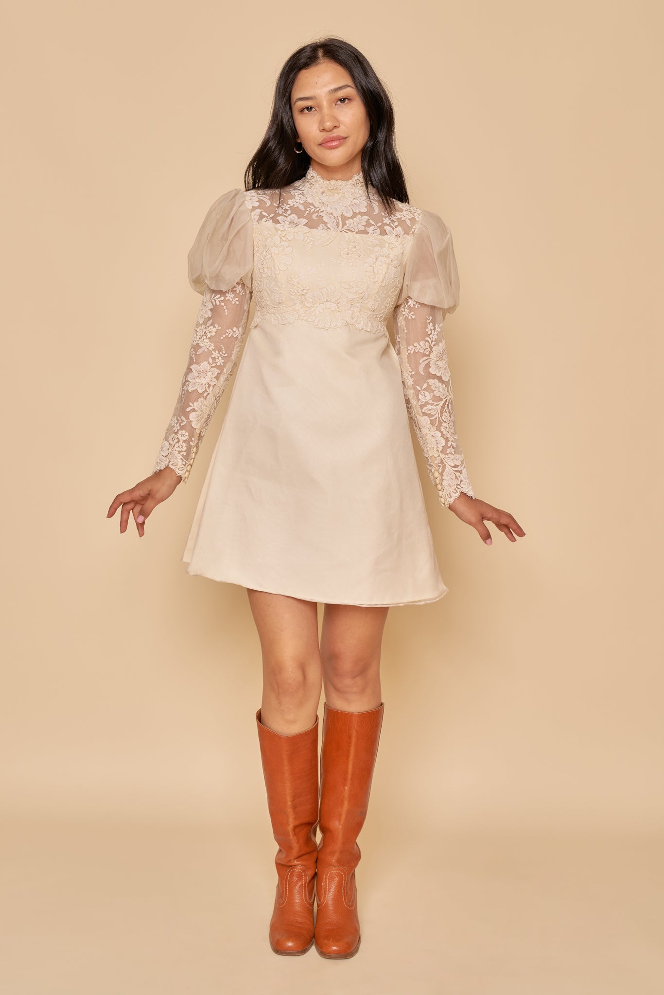 vintage silk mini dress Cosette Silk Mini