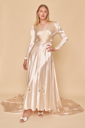 Lydia Satin Gown - S