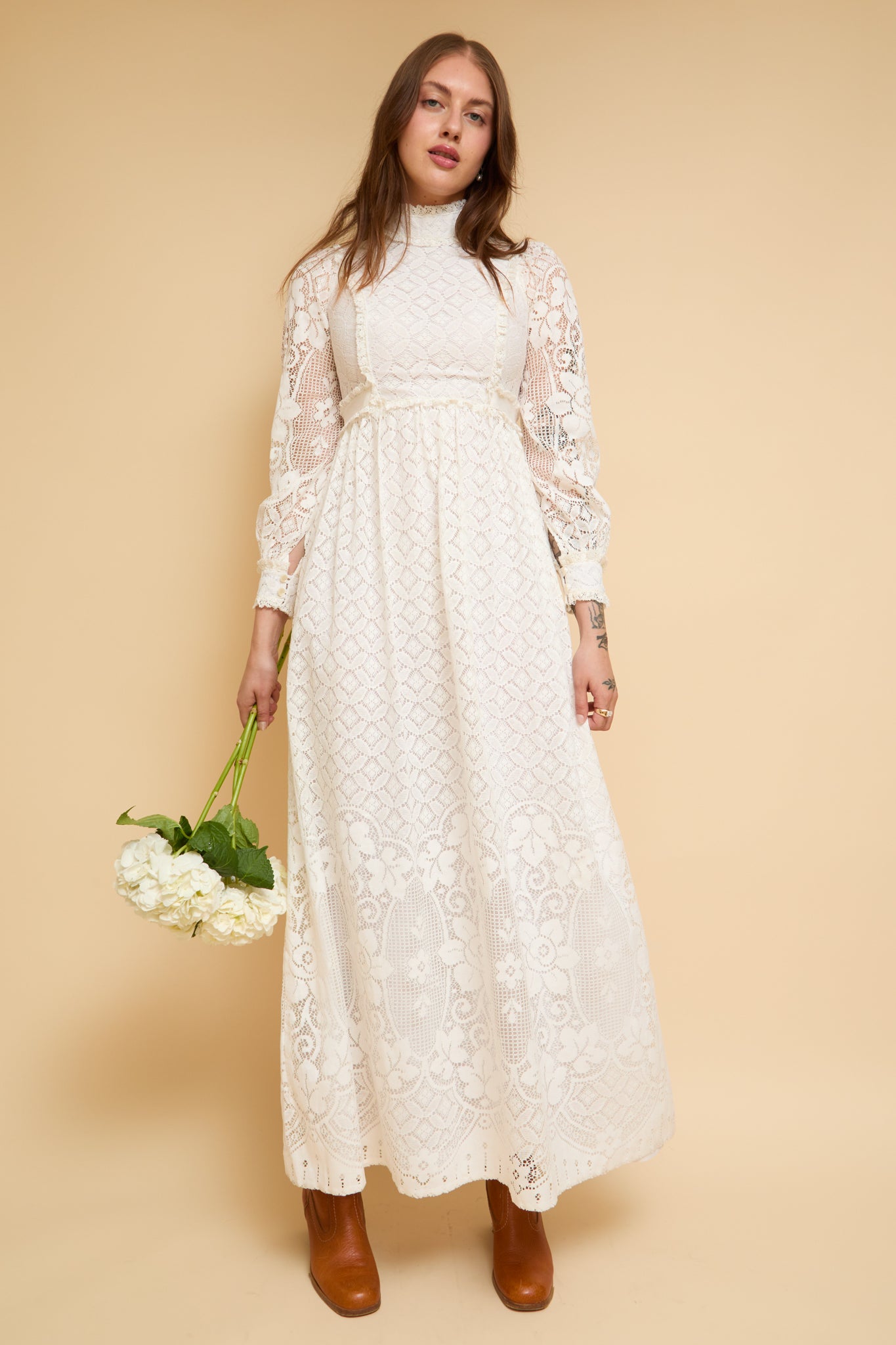 Jennifer Crochet Gown - S