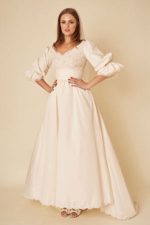 vintage pearl wedding dress Antoinette Pearl Gown