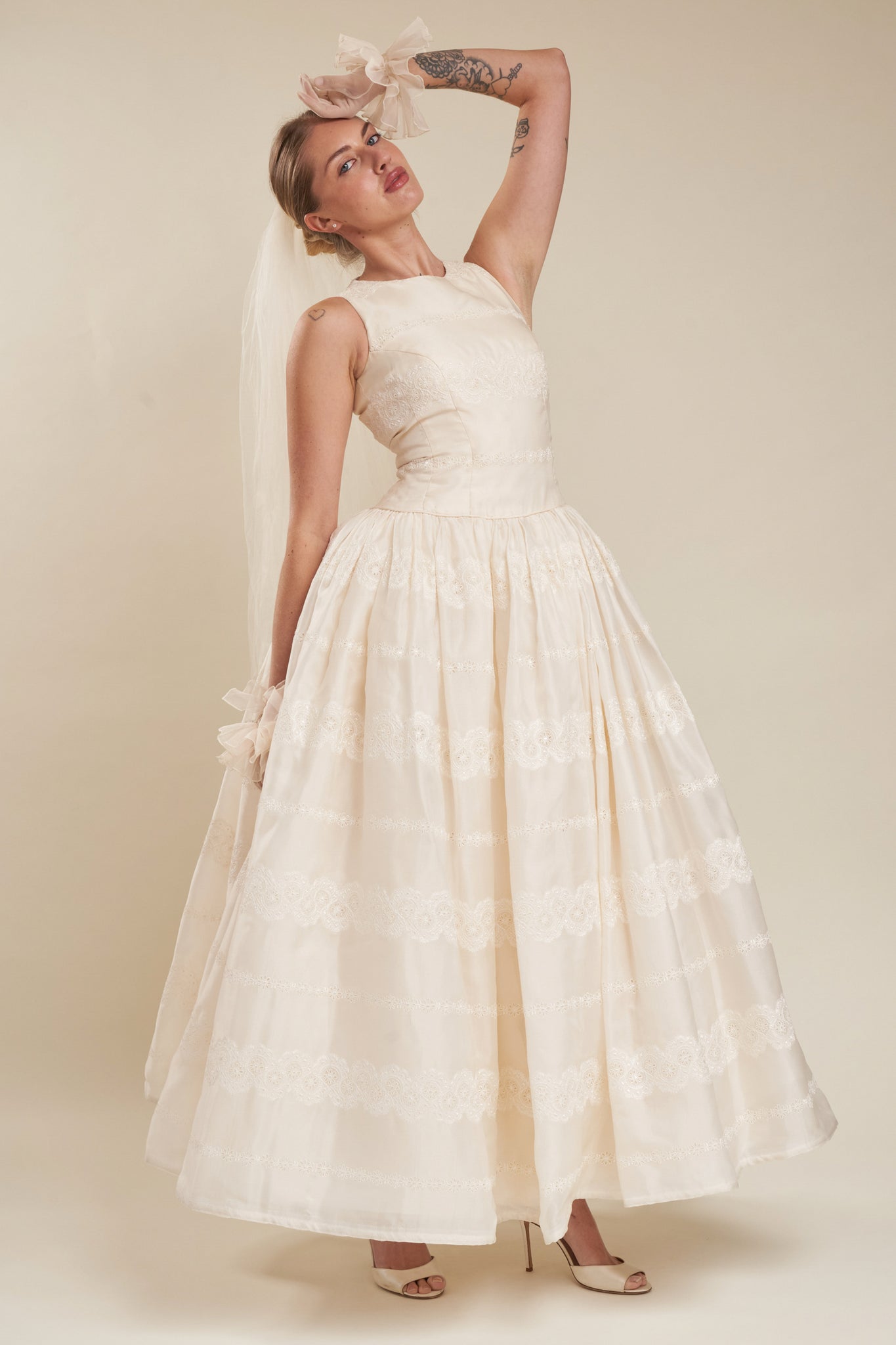 Carolina Embroidered Gown - S
