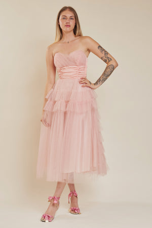 Bubblegum Tulle Gown - XS