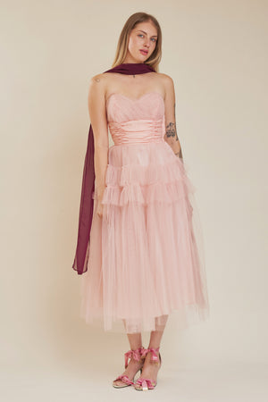 Bubblegum Tulle Gown - XS
