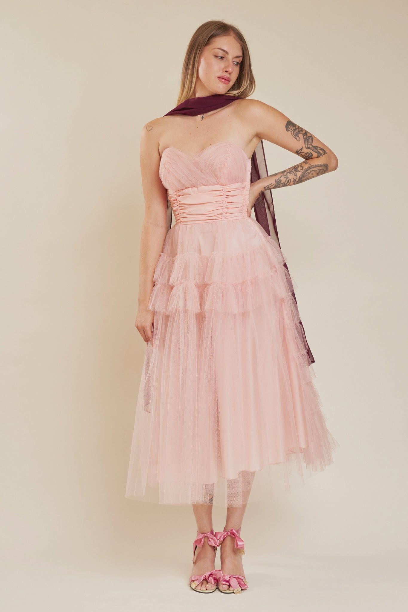 Bubblegum Tulle Gown - XS