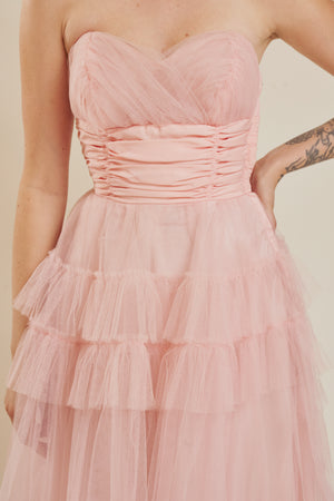 Bubblegum Tulle Gown - XS