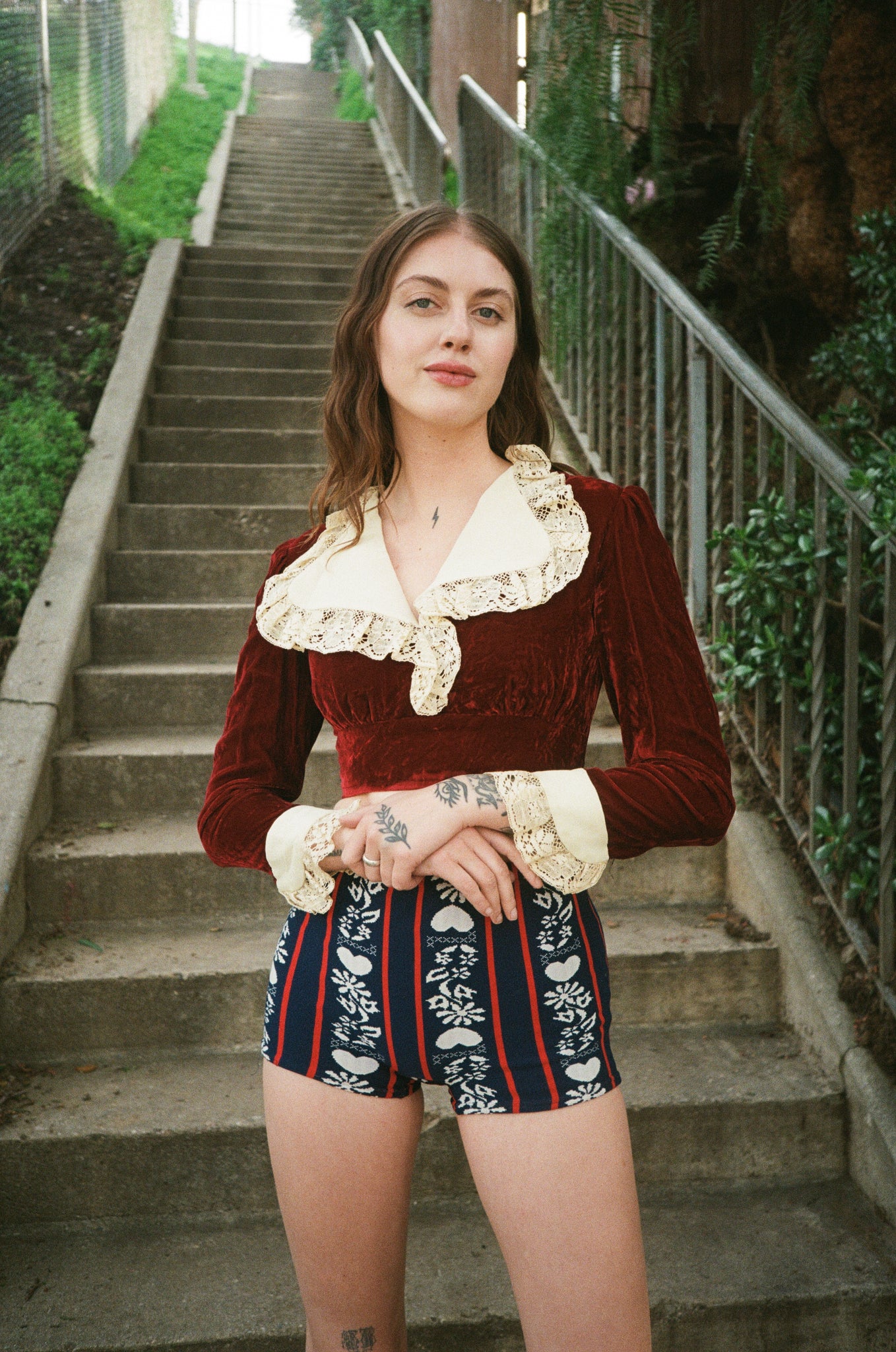 Cramoisie Velvet Blouse