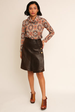 Gheradini Leather Skirt