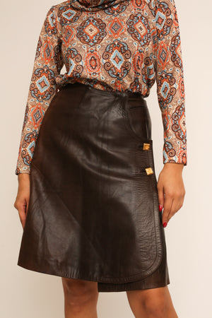 Gheradini Leather Skirt