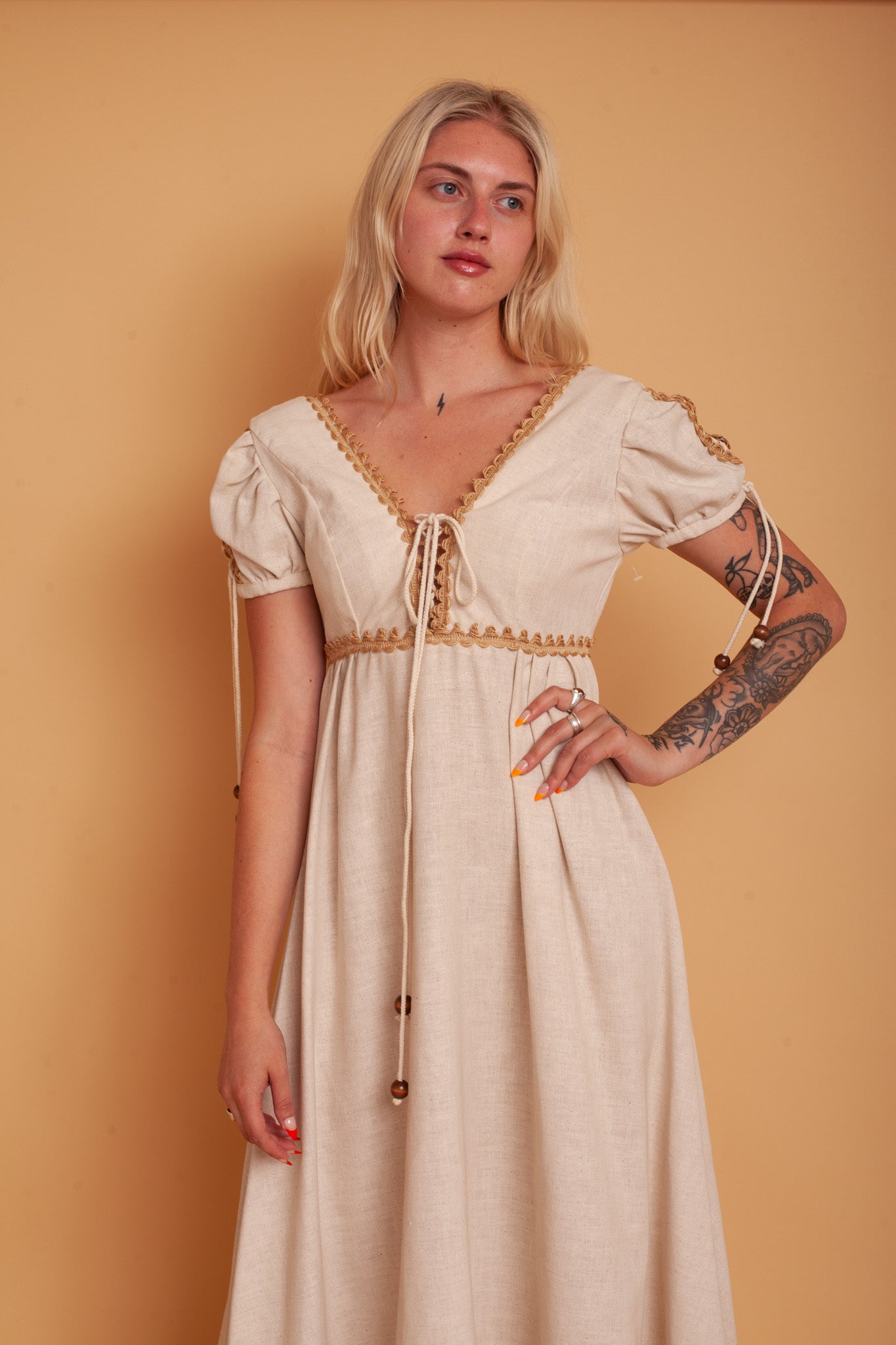 Gunne Sax Linen Gown