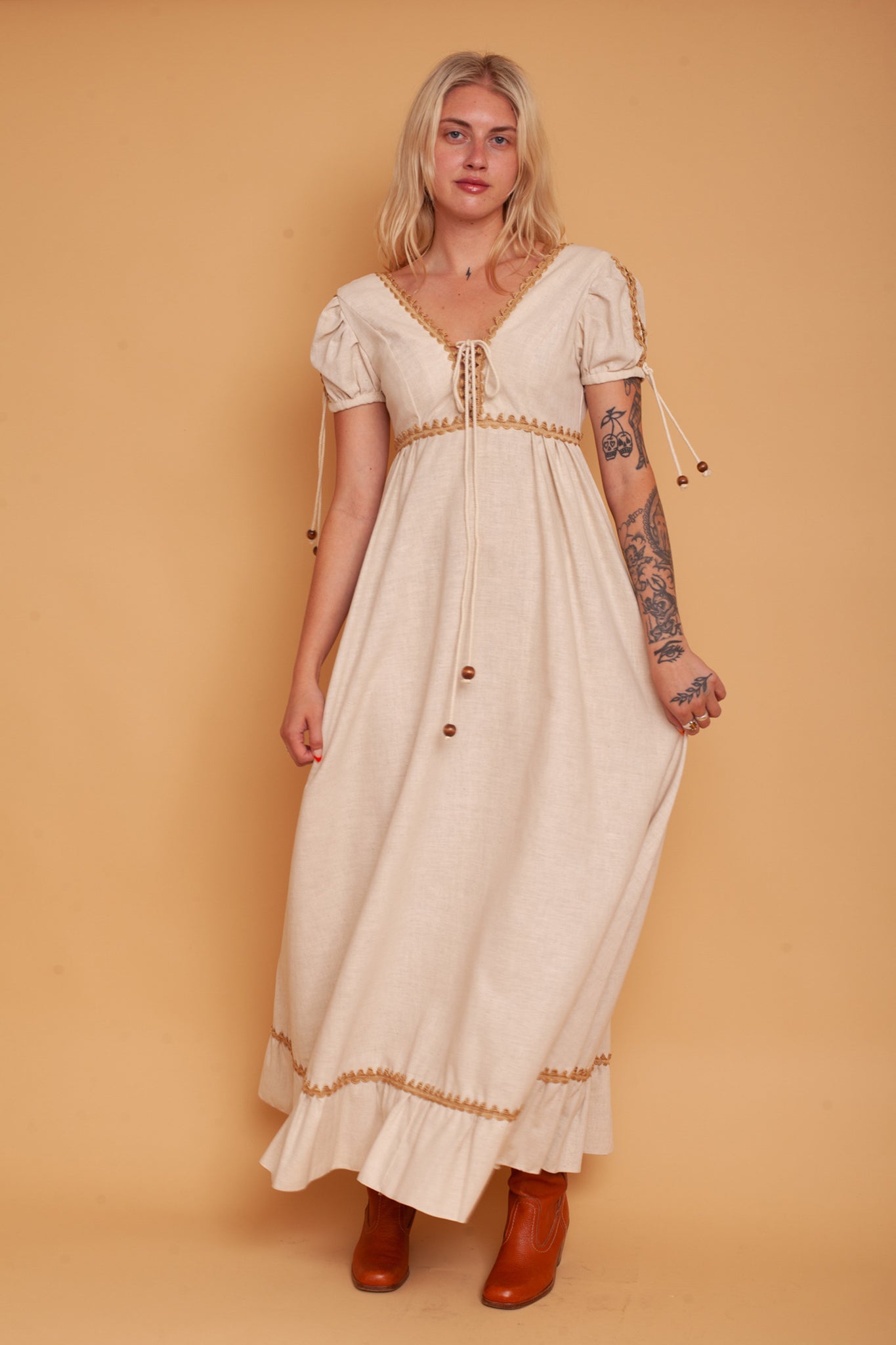 Gunne Sax Linen Gown