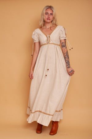 Gunne Sax Linen Gown