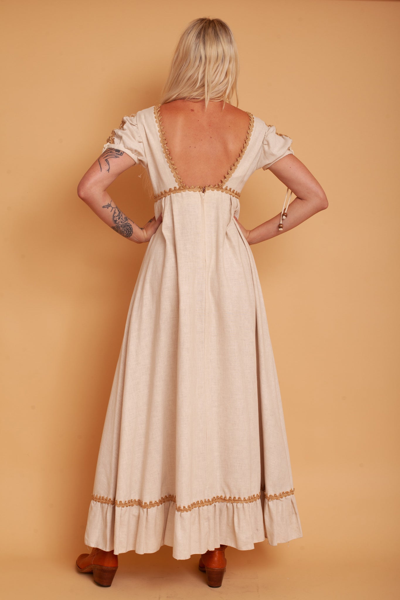 Gunne Sax Linen Gown