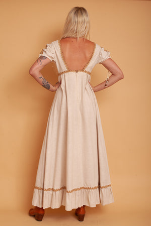 Gunne Sax Linen Gown