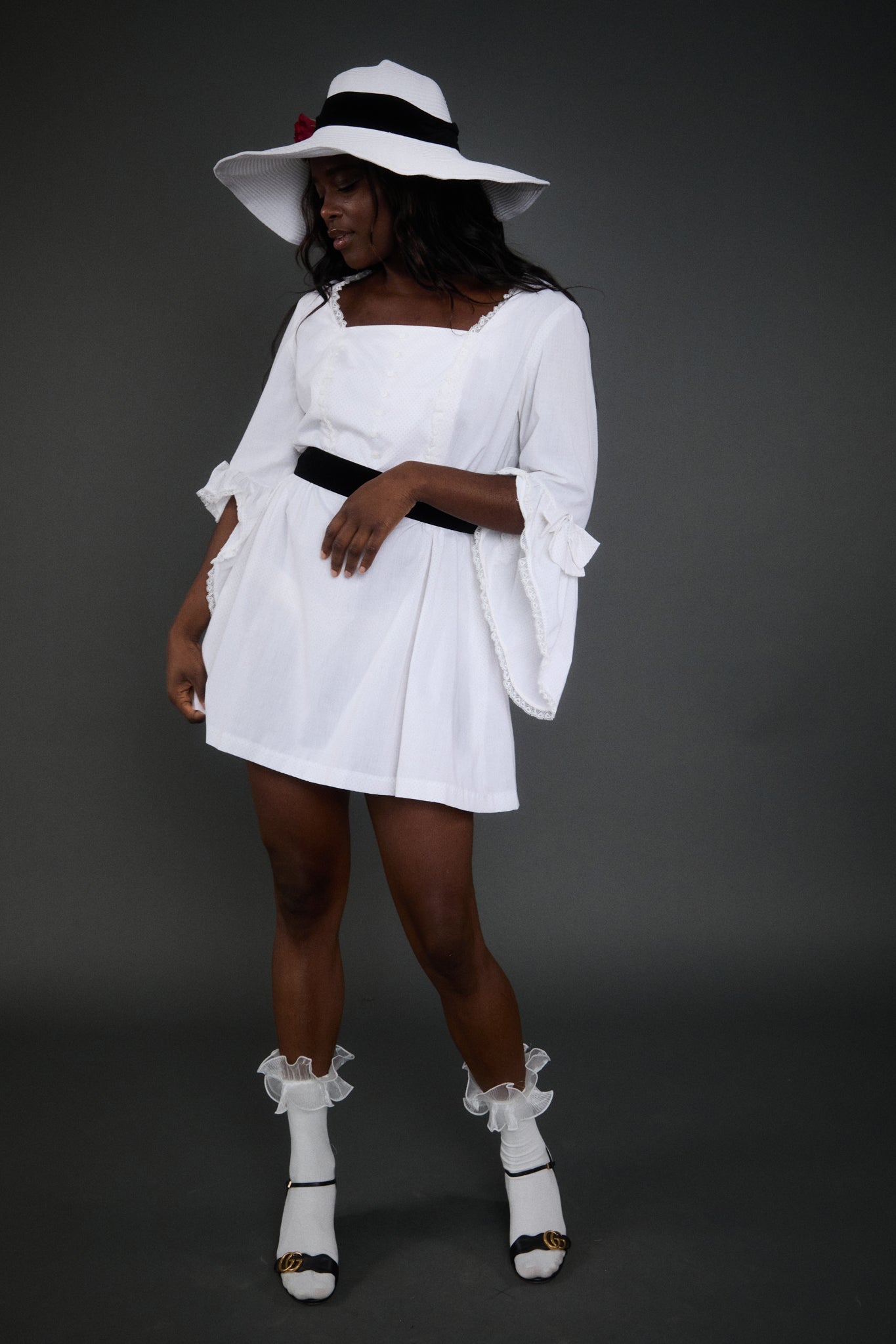 Caroline Flocked Mini - XL