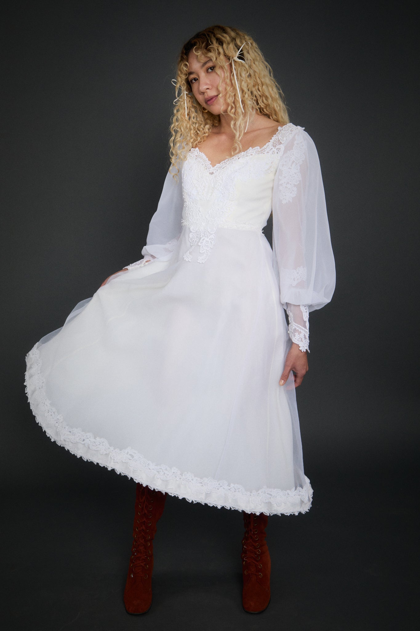 Rosetta Appliqué Gown - XS