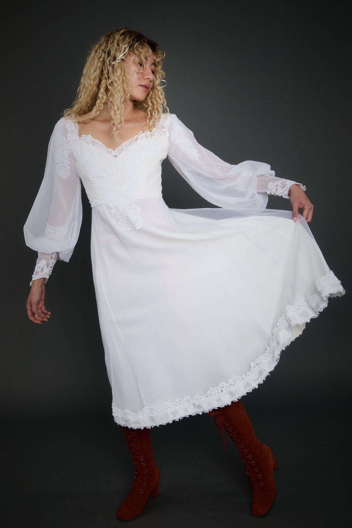 Rosetta Appliqué Gown - XS