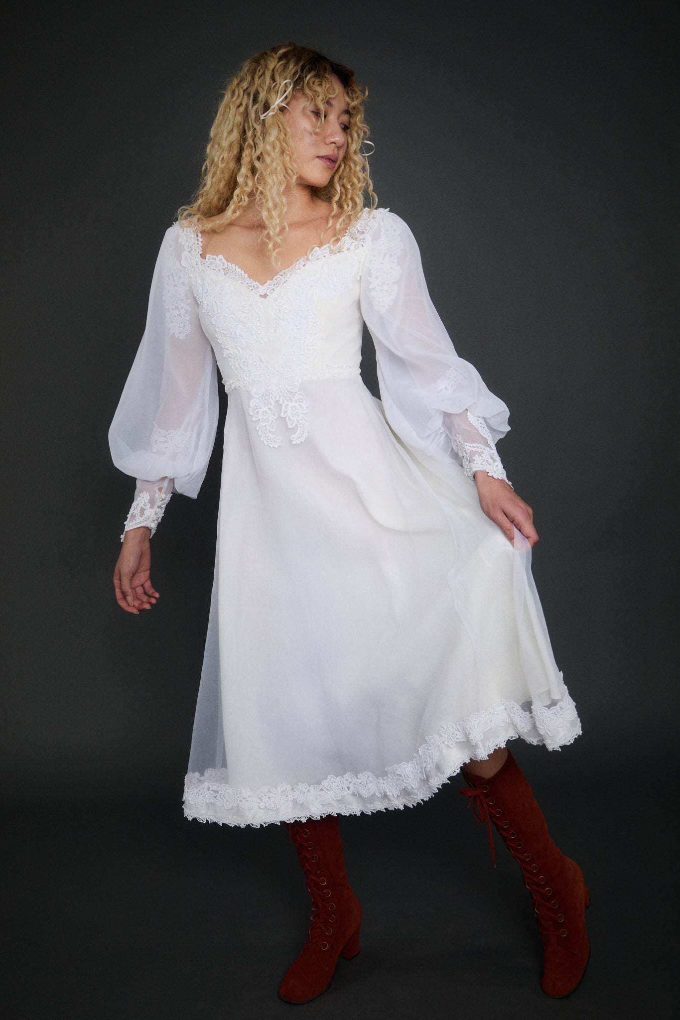 Rosetta Appliqué Gown - XS